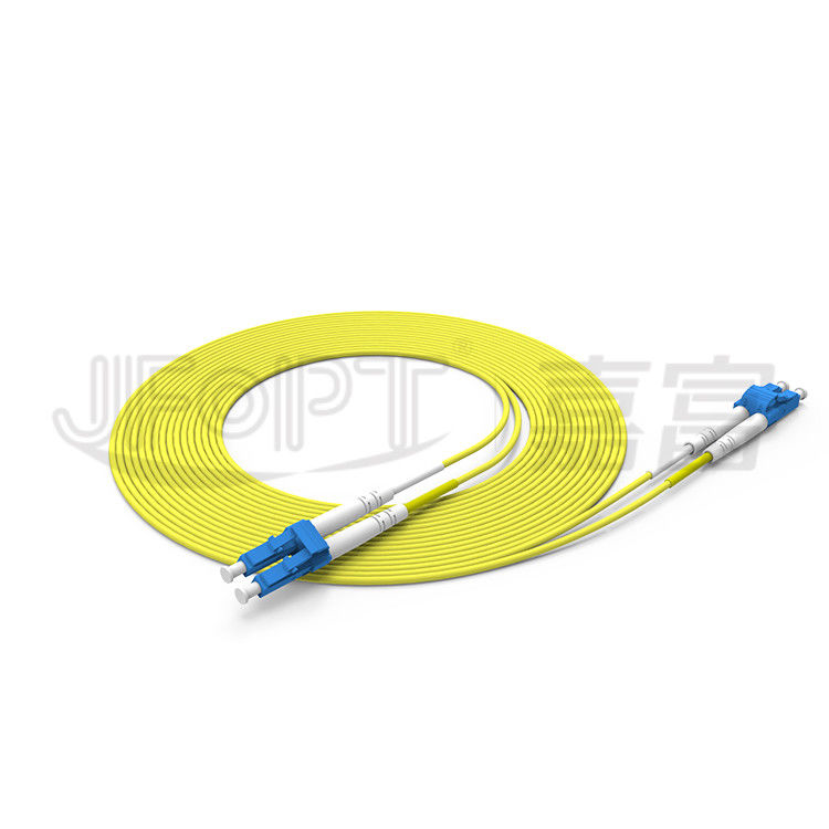 Duplex LC- LC สายแพทช์ไฟเบอร์ 2.0 มม. 3.0 มม. โหมดเดี่ยว OS2 สายเคเบิลไฟเบอร์ออปติก Zipcord