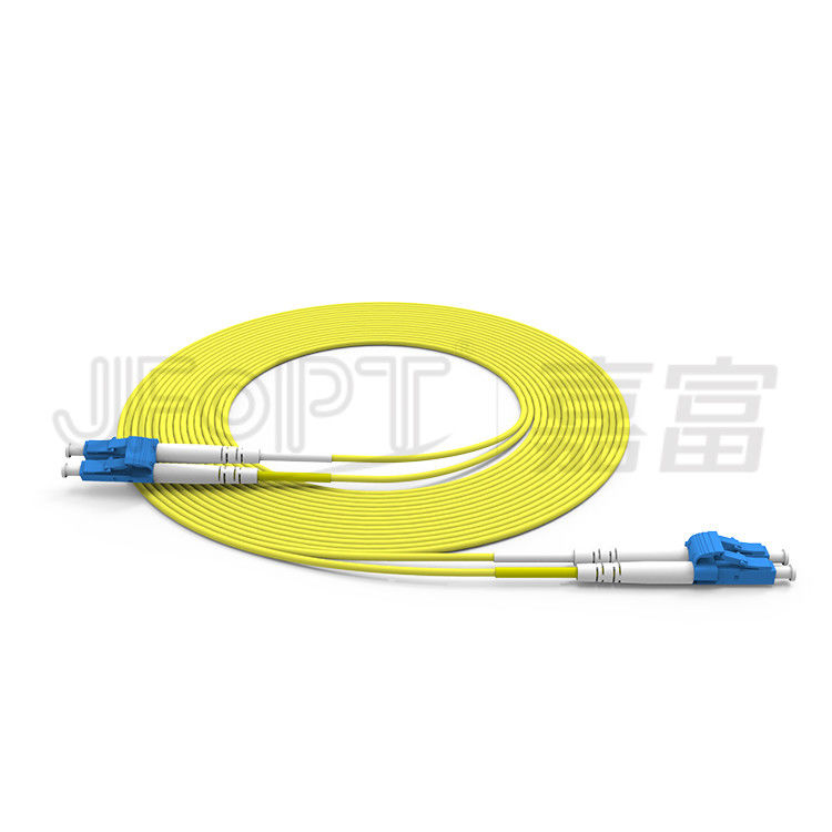 Duplex LC- LC สายแพทช์ไฟเบอร์ 2.0 มม. 3.0 มม. โหมดเดี่ยว OS2 สายเคเบิลไฟเบอร์ออปติก Zipcord