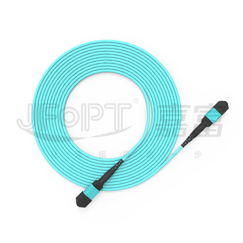 12 Core MPO Trunk Cable Multimode 50/125 3.0mm LSZH Aqua B สายแพทช์ขั้ว