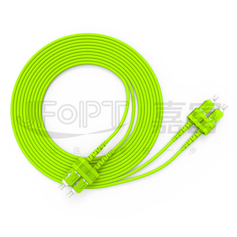 SC / UPC - สายแพทช์ Duplex SC / UPC มัลติโหมด OM1 OM2 OM3 OM4 OM5 YOFC Corning Fiber