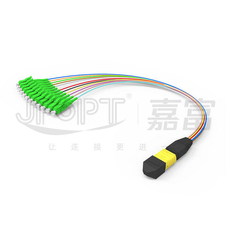 MTP-12 * จัมเปอร์ไฟเบอร์ออปติก LC 12 แกน OS2 G657A1 G657A2 0.9 มม. สาขา Furcation