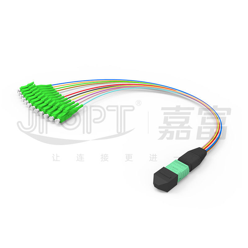 MTP-12 * จัมเปอร์ไฟเบอร์ออปติก LC 12 แกน OS2 G657A1 G657A2 0.9 มม. สาขา Furcation