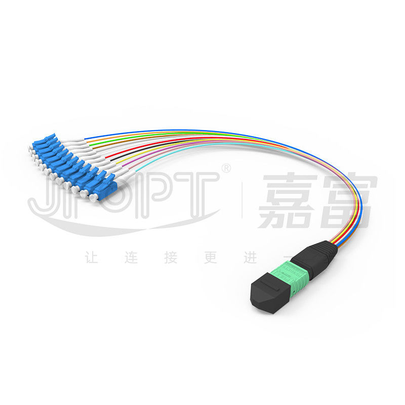 MTP-12 * จัมเปอร์ไฟเบอร์ออปติก LC 12 แกน OS2 G657A1 G657A2 0.9 มม. สาขา Furcation