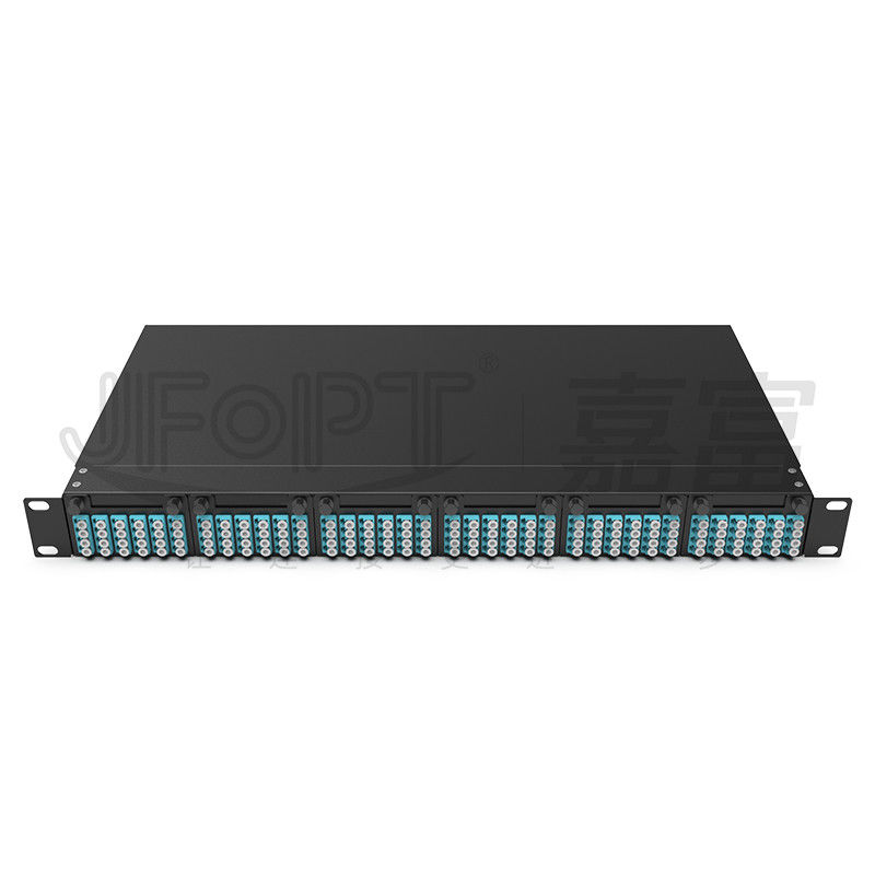 แผงแพทช์ไฟเบอร์แบบติดตั้งบนแร็ค 6 ชิ้นเทป MPO พร้อม 1 ชิ้น 24 คอร์หรือ 2 ชิ้น 12 แกนสายเคเบิล MPO-LC