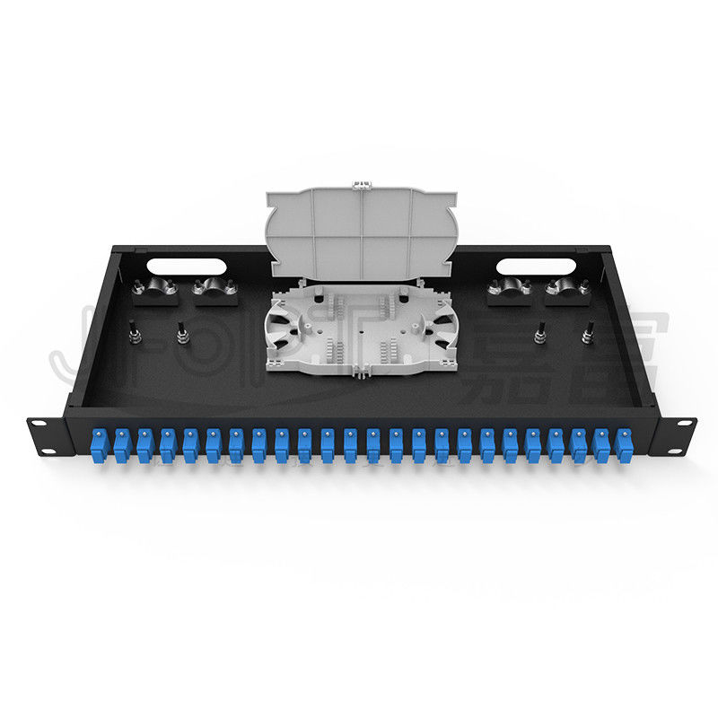 1U ToolLess Patch Panel 24 Port Rack Mount Patch Panel LC Duplex 48 ไฟเบอร์