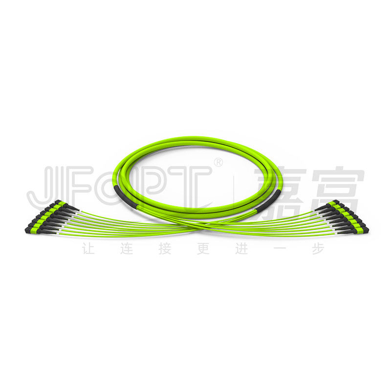 96 คอร์ 12 ไฟเบอร์จัมเปอร์ไฟเบอร์ MPO 8 ยูนิต OM5 50/125 มัลติแบนด์วิดท์สูง