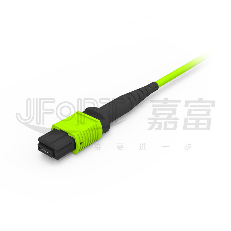 96 คอร์ 12 ไฟเบอร์จัมเปอร์ไฟเบอร์ MPO 8 ยูนิต OM5 50/125 มัลติแบนด์วิดท์สูง