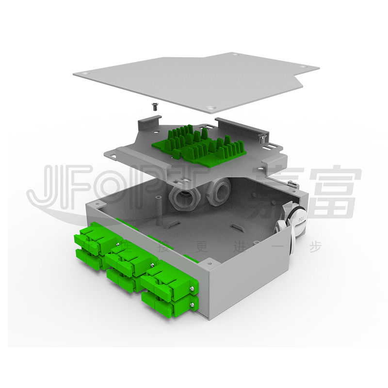 กล่องเลิกจ้างไฟเบอร์ออปติก CATV DIN Rail 2-24 แกนสองชั้น