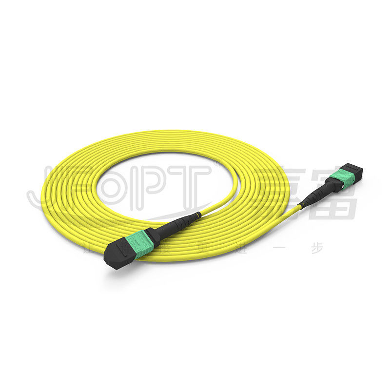 MTP 24 Core Single Mode OS2 ขั้ว A OFNP UL Rated Fiber Optic Patch Cord