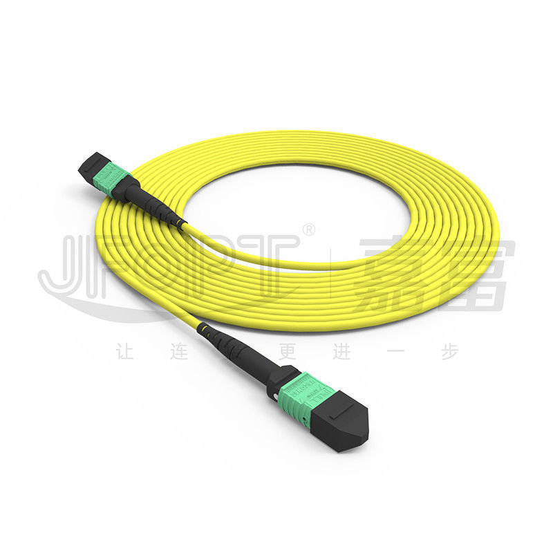 MTP 24 Core Single Mode OS2 ขั้ว A OFNP UL Rated Fiber Optic Patch Cord