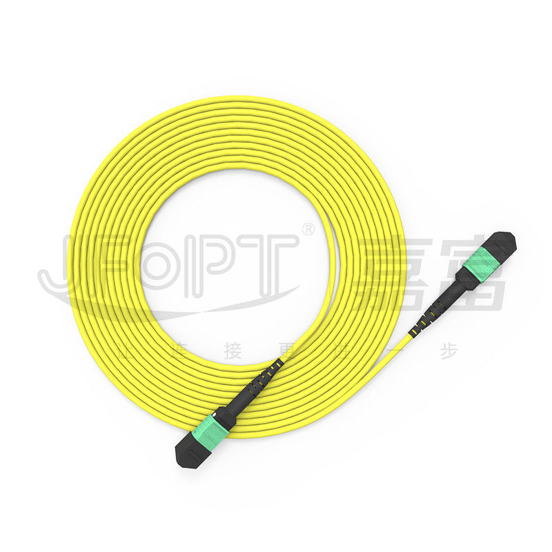 MTP 24 Core Single Mode OS2 ขั้ว A OFNP UL Rated Fiber Optic Patch Cord