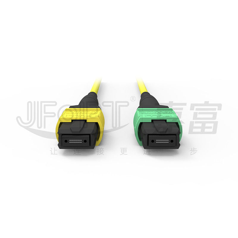 MTP 24 Core Single Mode OS2 ขั้ว A OFNP UL Rated Fiber Optic Patch Cord