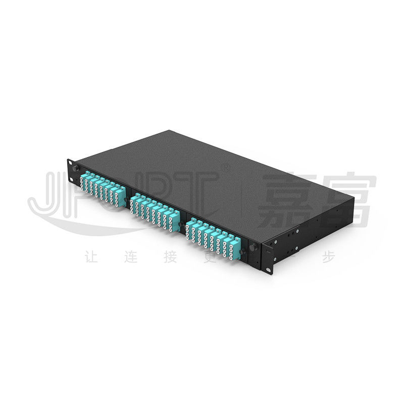 12 - 96 Fibers 1U แผงแพทช์ไฟเบอร์แบบติดตั้งบนแร็คเข้ากันได้กับ LC SC FC ST