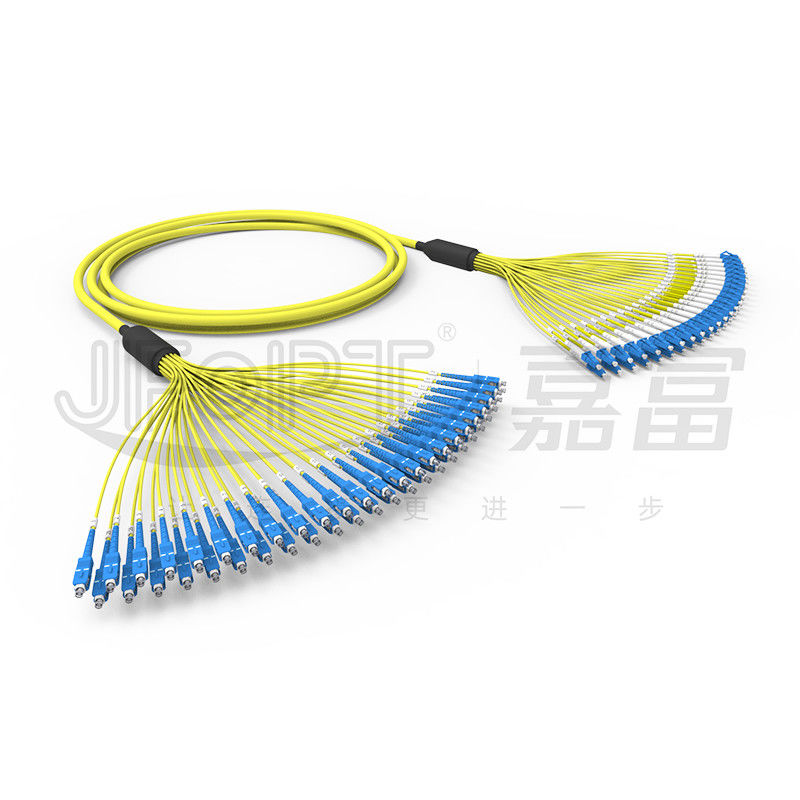 LC-SC Bundle สายเคเบิลไฟเบอร์ออปติกแบบสิ้นสุดล่วงหน้า 48 คอร์ 2.0 มม. สาขา G652D G657A1