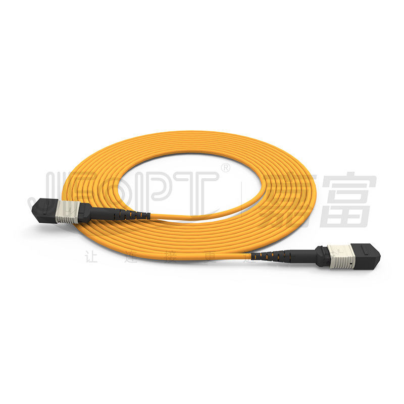 850nm Multimode Low Loss Ferrule MPO Trunk Cable สายพับไฟเบอร์ออปติกหลายแกน