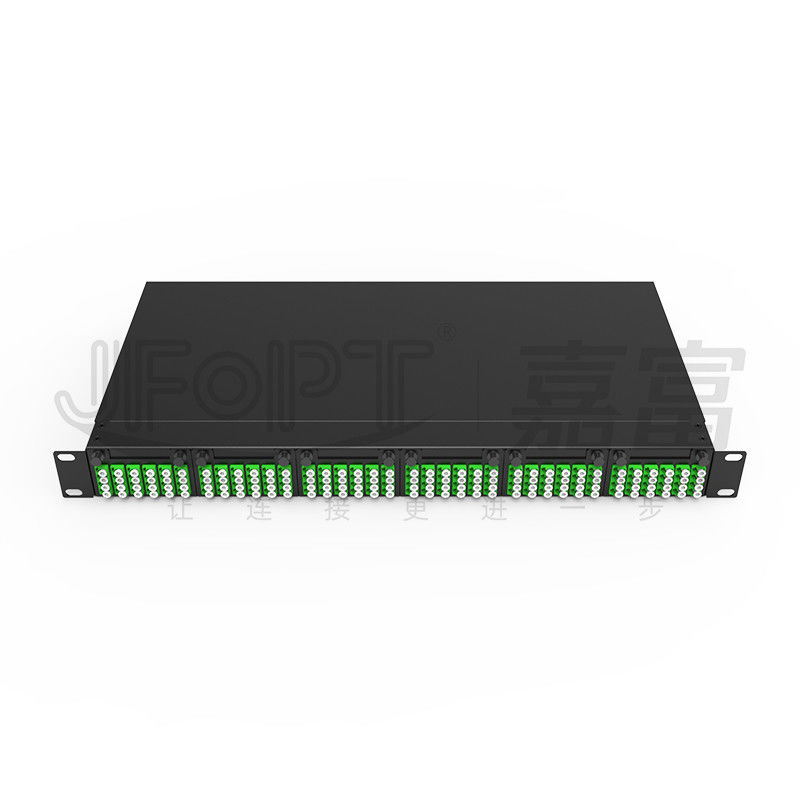 ชาซีโมดูลความหนาแน่นสูง สําหรับ LC Quadruple Adapter MPO SM SL 144-core MPO-LC Patch Panel กล่องโมดูลไร้การหลอม