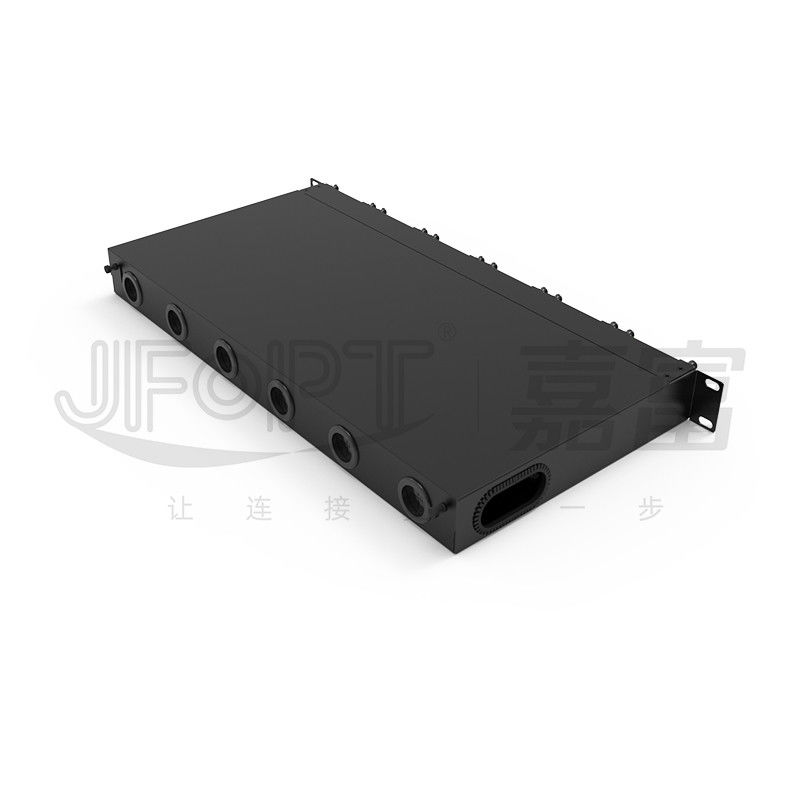 ชาซีโมดูลความหนาแน่นสูง สําหรับ LC Quadruple Adapter MPO SM SL 144-core MPO-LC Patch Panel กล่องโมดูลไร้การหลอม